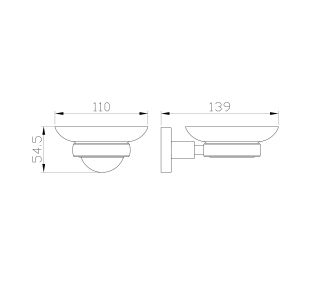 Мыльница с держателем Wonzon & Woghand Easy WW-8122 хром
